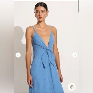 NWT Verona Midi Dress Chambray Blue READ DESCRIPTION